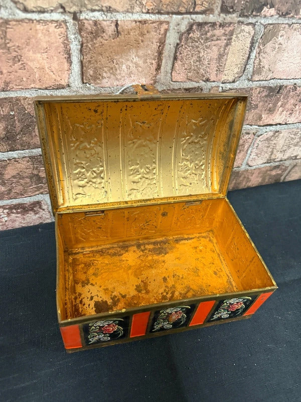 Vintage Domed Top Metal Tin