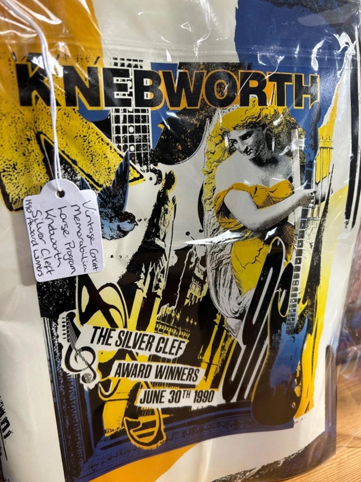 Knebworth Concert Memorabilia Silver Cleft 1990 Award Winners Programme
