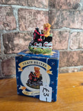 Vintage Leonardo Teddy in Train Ornament