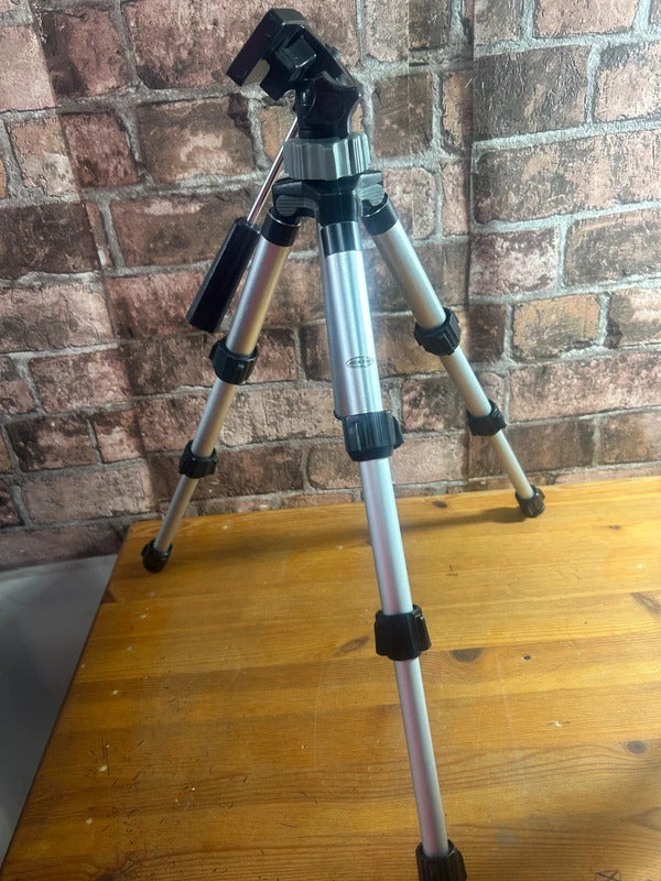 Silver and Black Tripod Stand