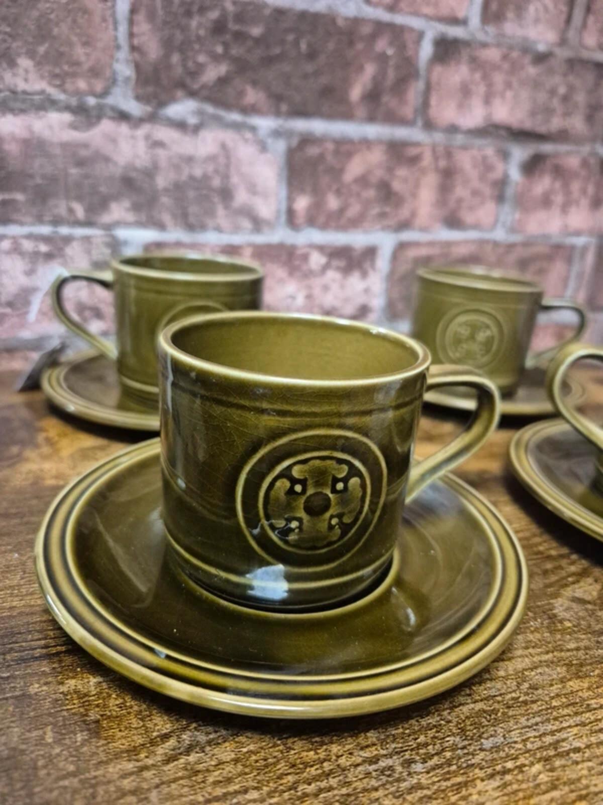 Agincourt Crown Clarence Ironstone 4 Cups and Saucers