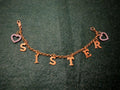 Sterling Silver Gold Plated Sister Bracelet