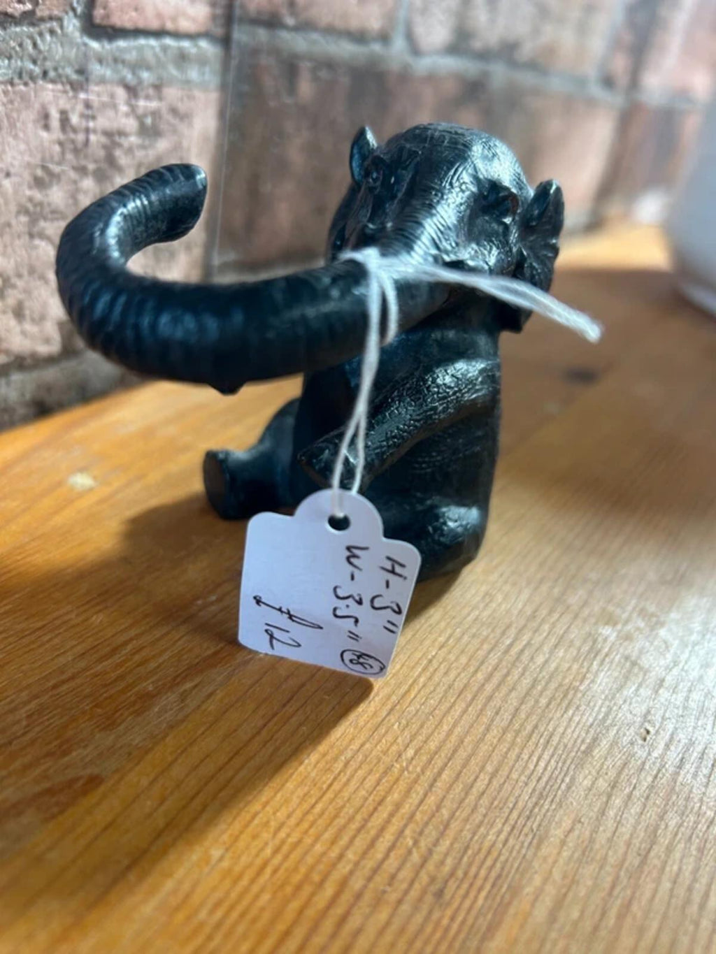 Cast Iron Elephant Ring Holder Figurine