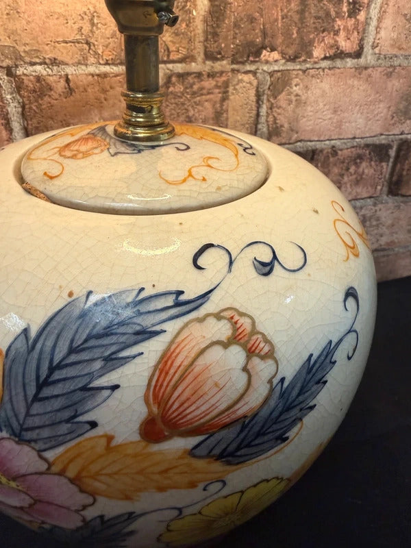 Chinese Ceramic Crackle Glaze Lamp
