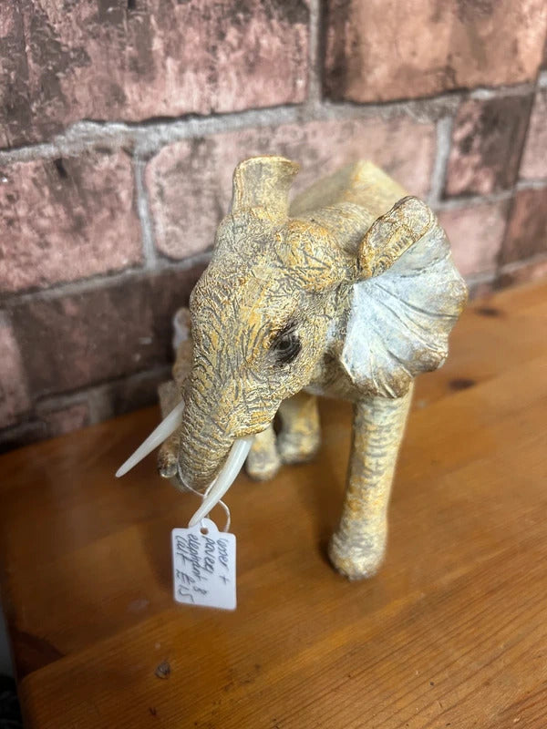 Lesser and Pavey Elephant and Calf Ornament