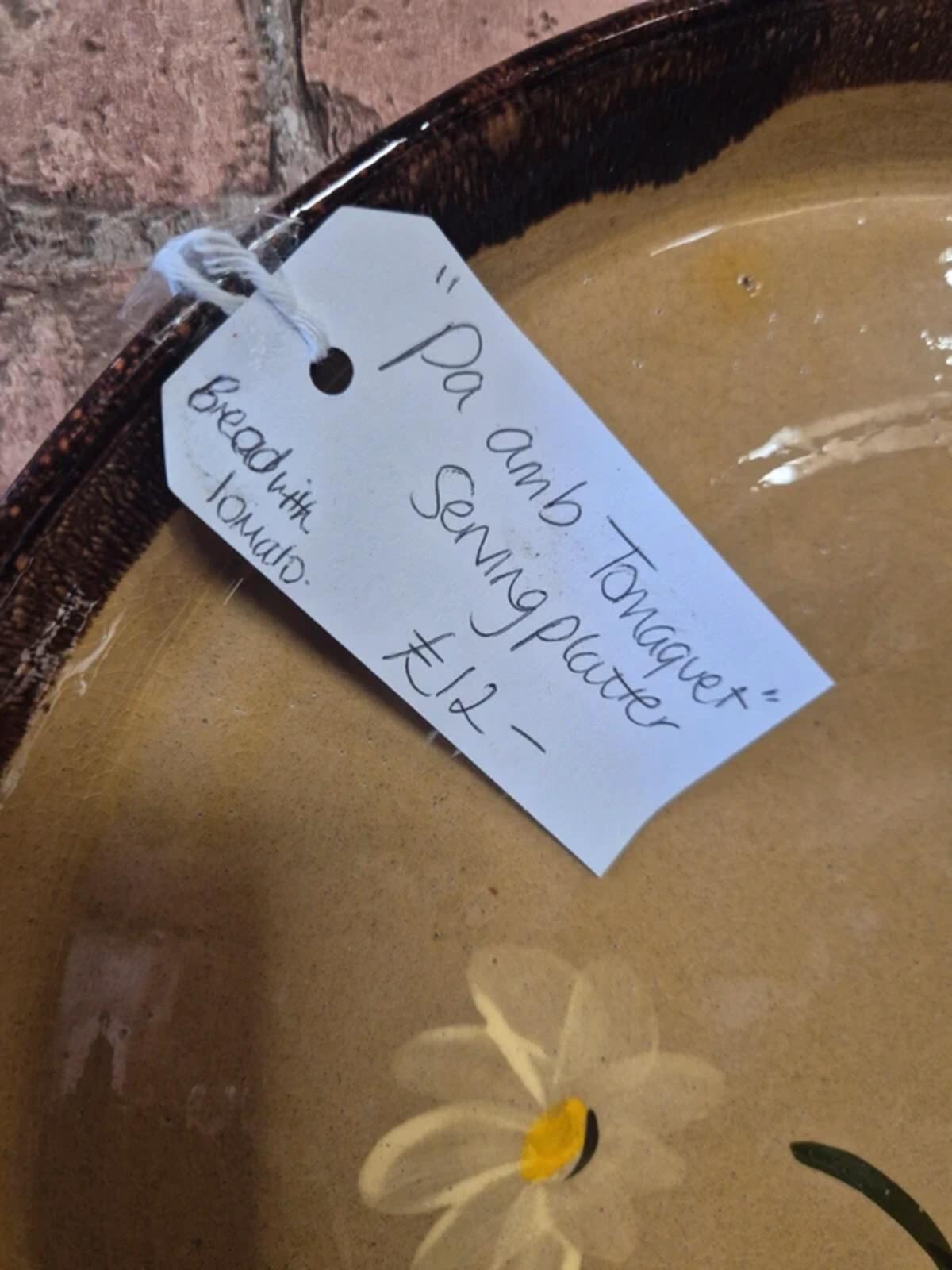 Pa Amb Tomaque Ceramic Serving Plate