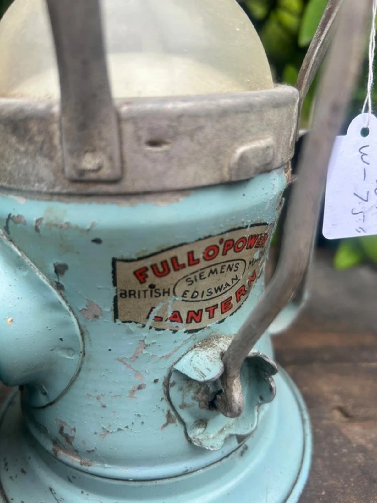 Vintage Siemens Full o Power British Made Lantern