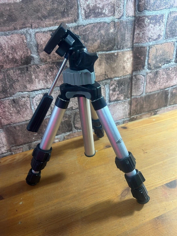 Silver and Black Tripod Stand