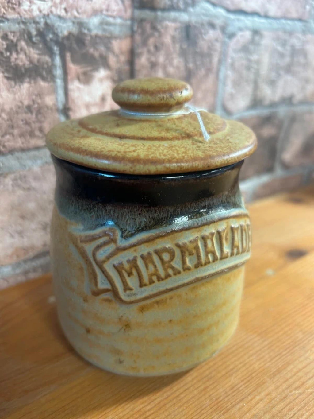 Vintage Stoneware Pottery Marmalade Jar