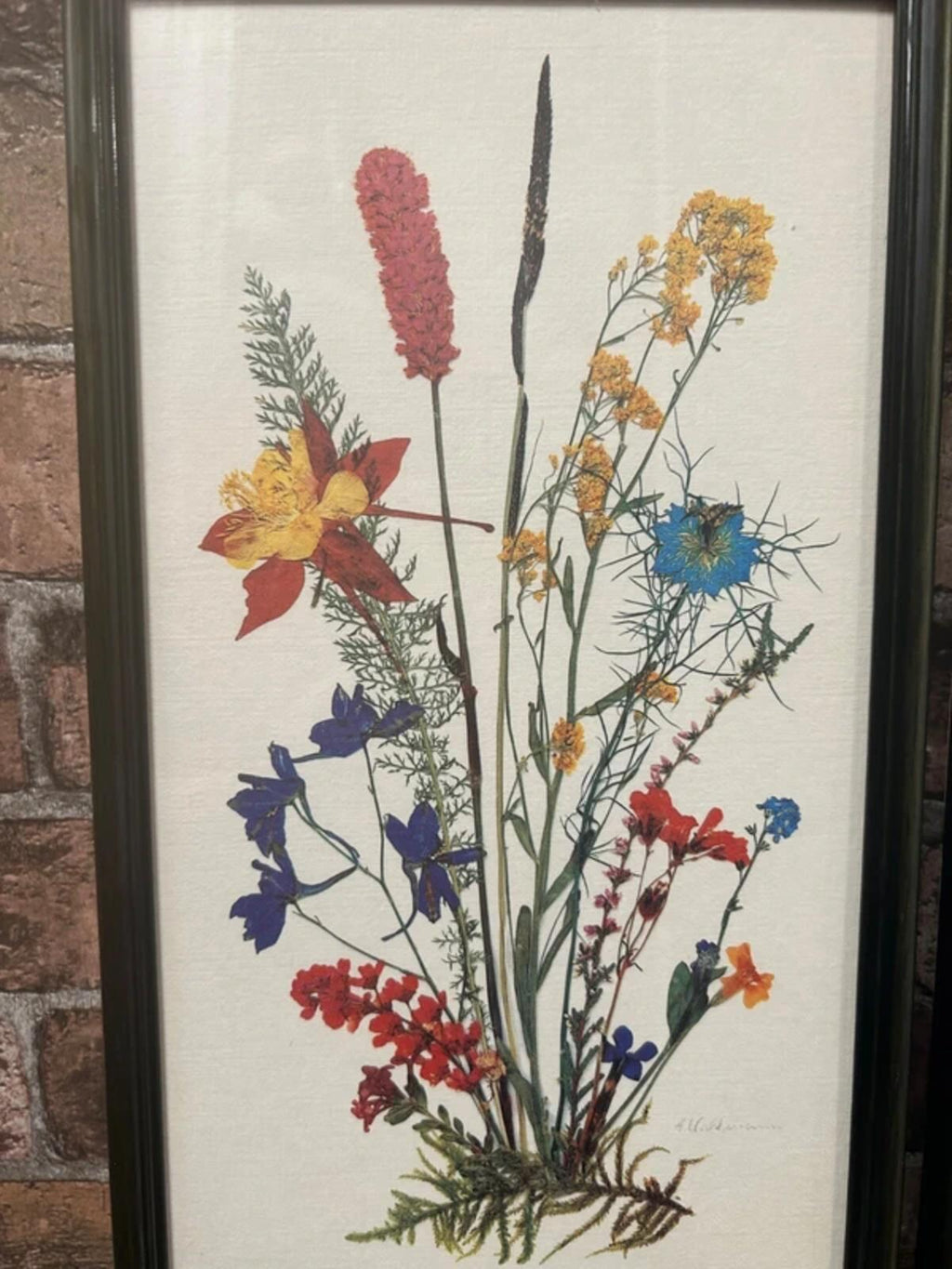 Vintage Pair of Floral Framed Prints