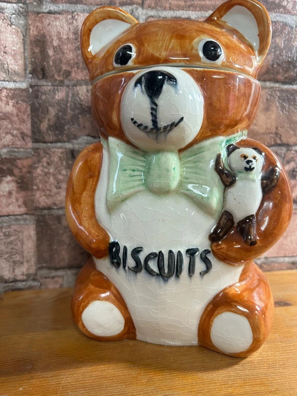 Vintage Teddy Bear Cookie Jar