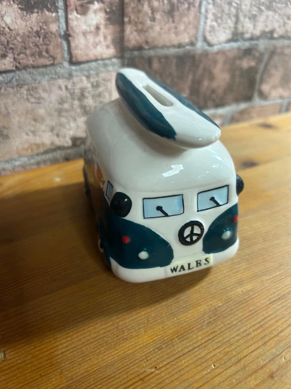 Wales Camper Van Ceramic Money Box