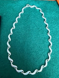 Vintage Sterling Silver Wavy Necklace