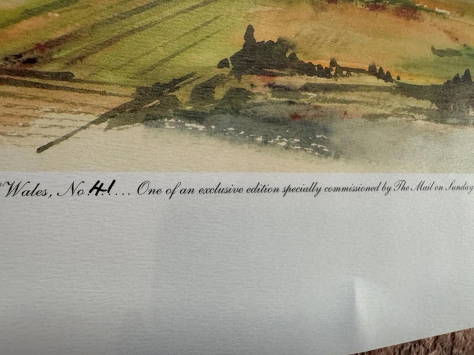 Limited edition print of "View in South of France" by HRH The Prince of Wales - Number 41