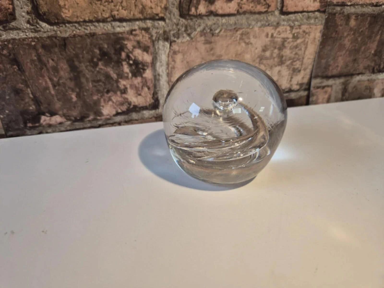 Exmoor Glass Laura Birdsall Patterned Paperweight