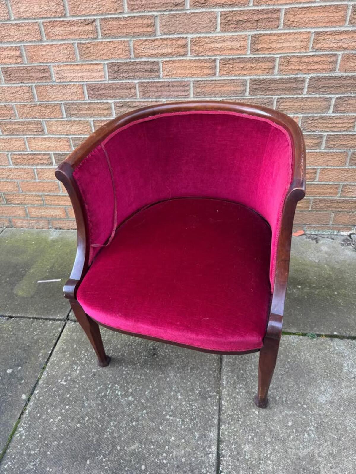 Antique Wooden Club Chair