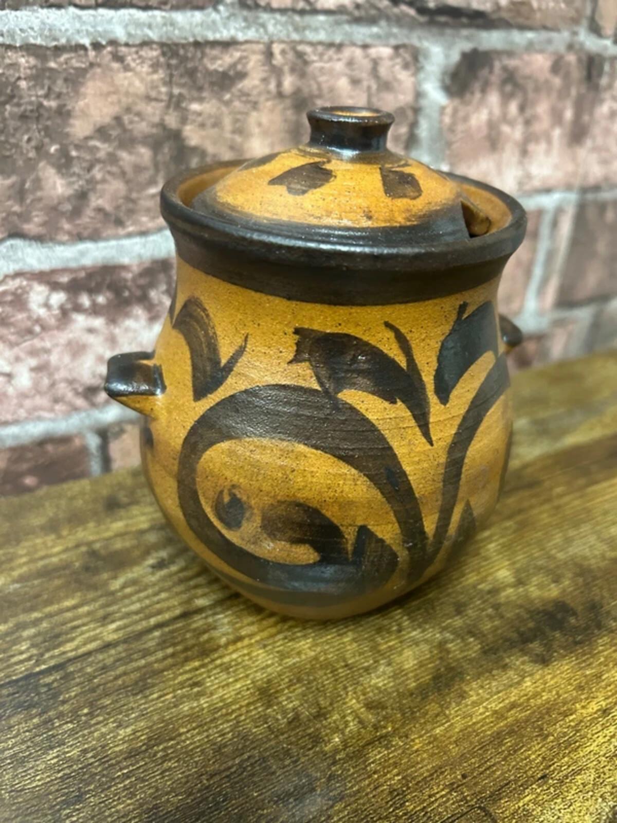 Vintage Stoneware Jar with Lid