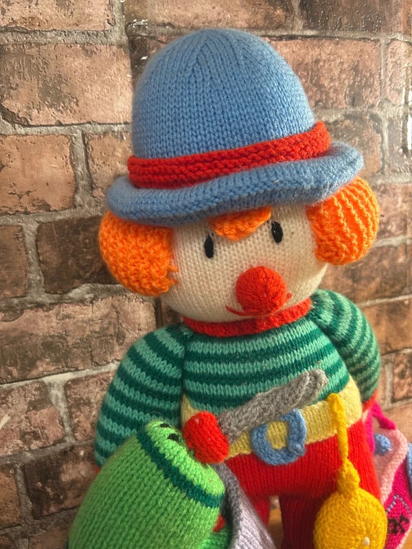Knitted Clown Doll