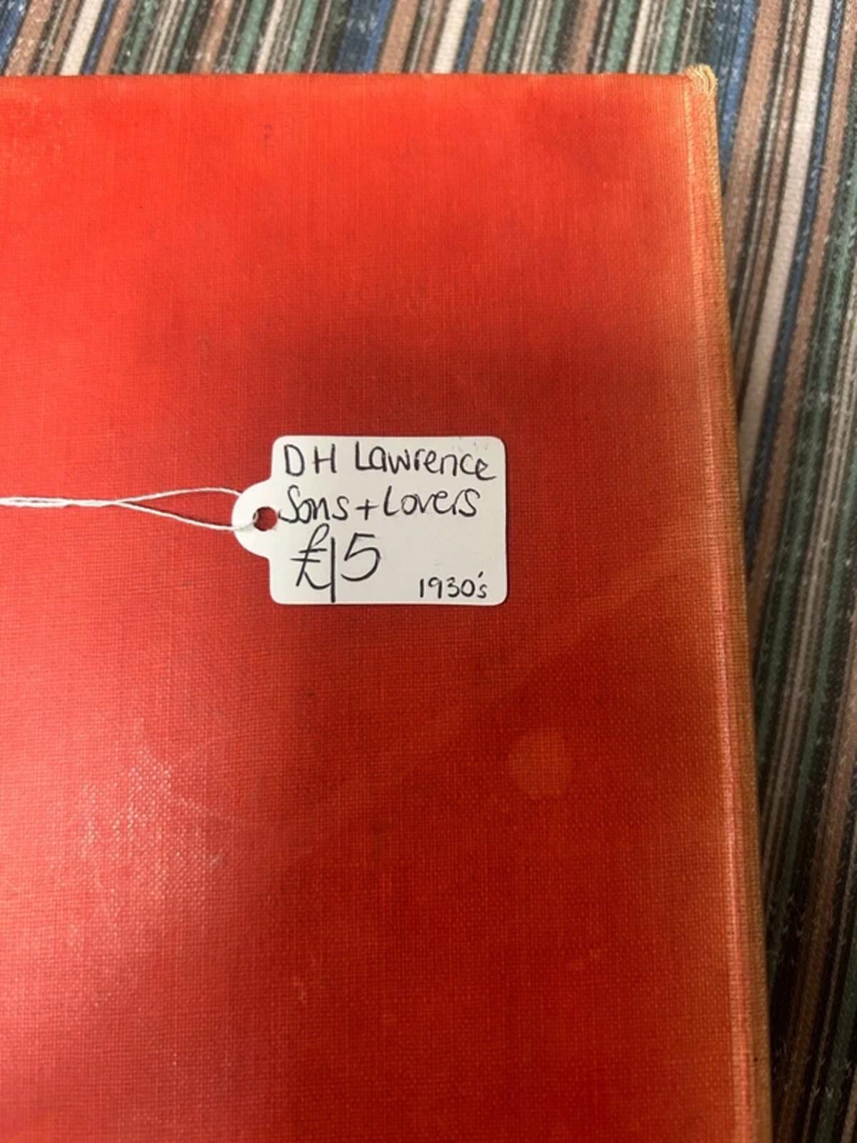 D H Lawrence Sons and Lovers Vintage 1930's Book