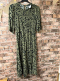 New Look Khaki and Black Maxi Dress - Size 8