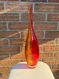 Vintage Art Red Glass Vase