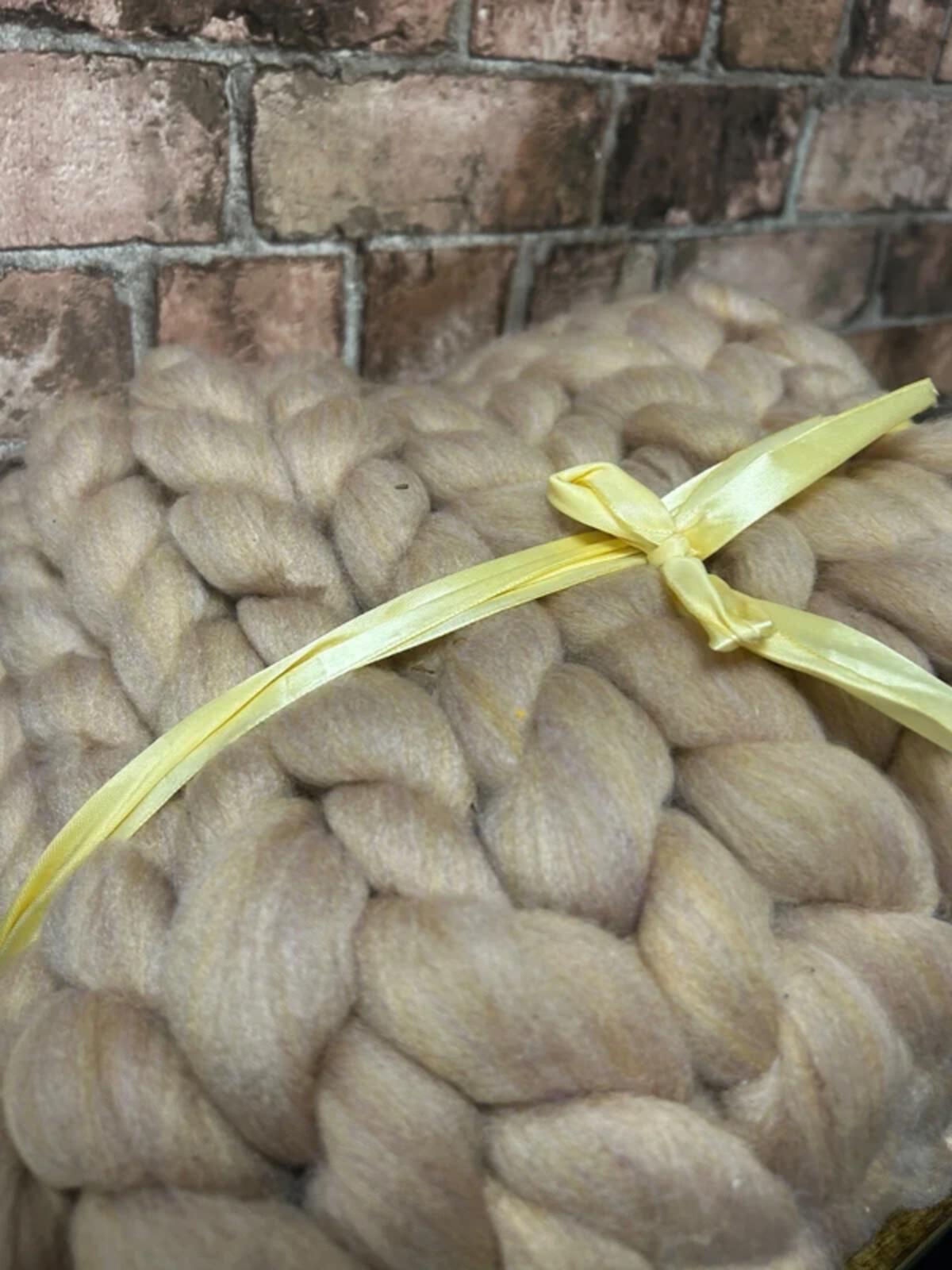 Giant Chunky Knit Wool Blanket