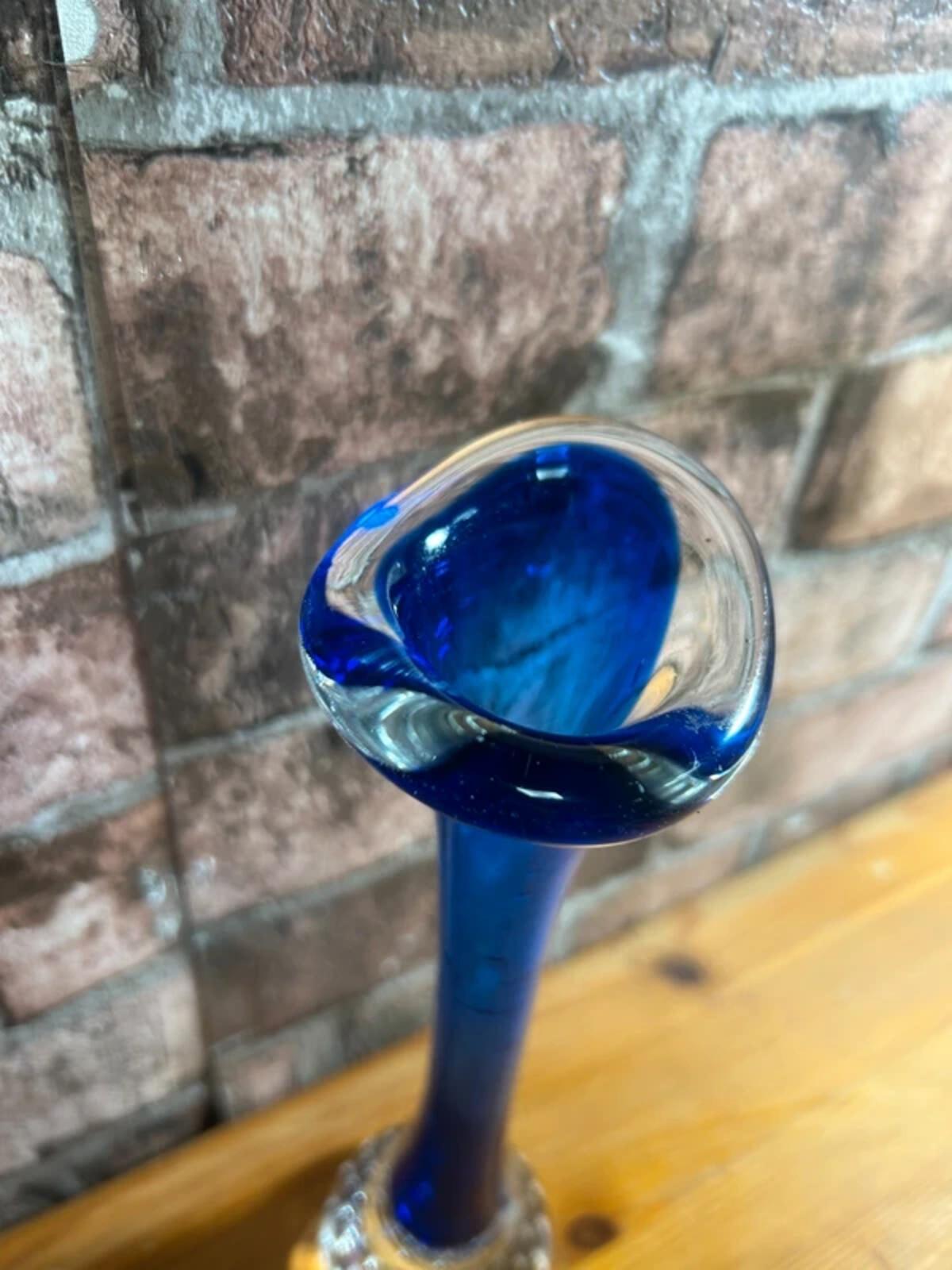 Swedish Blue Cobalt Glass Vase