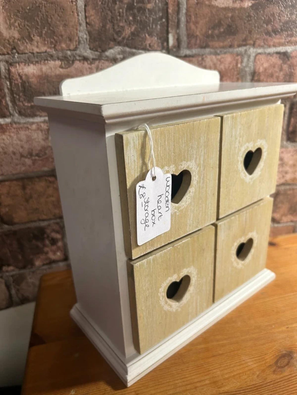 Wooden Heart Storage Box