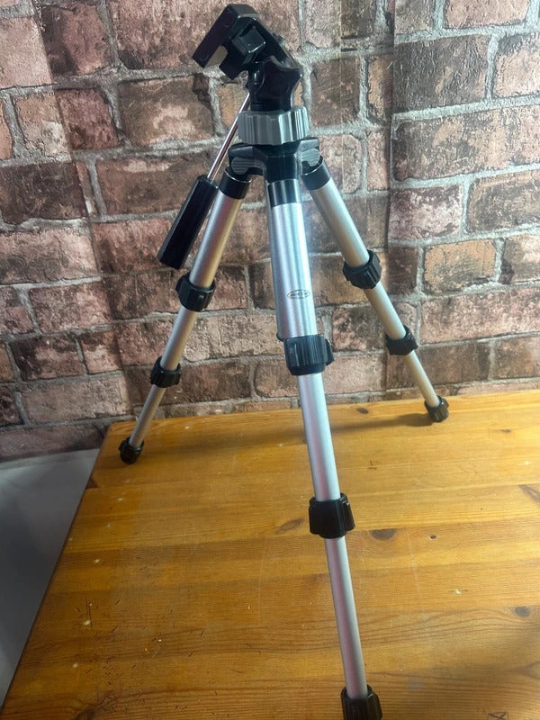 Silver and Black Tripod Stand