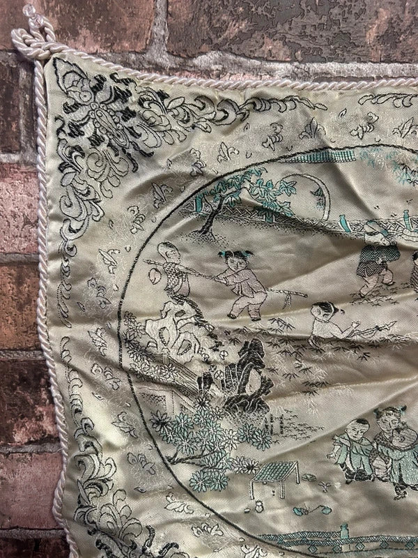 Vintage Chinese Silk Pillow Case