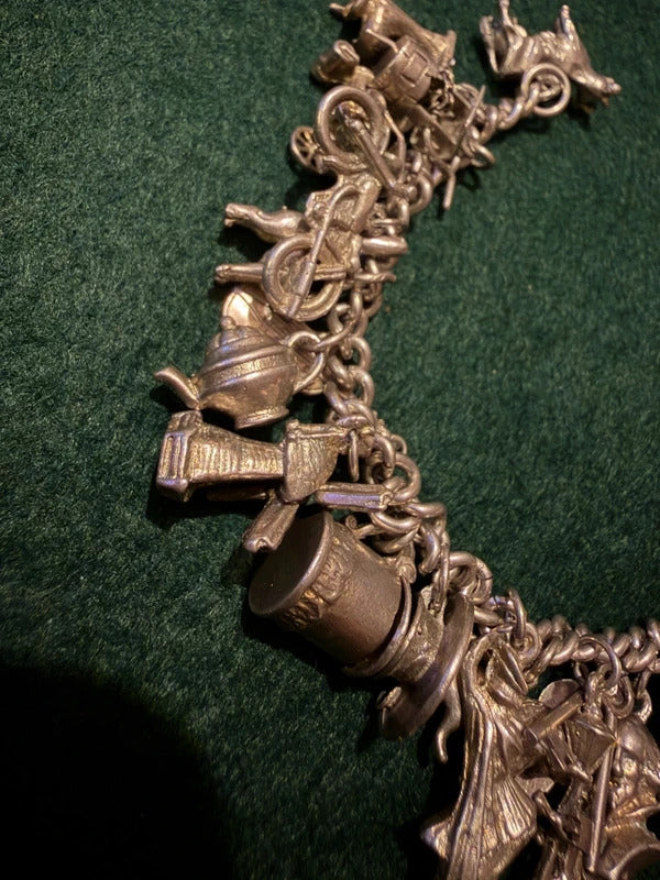 Sterling Silver Vintage Charm Bracelet