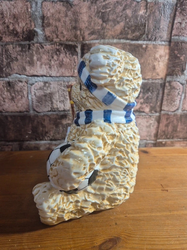Vintage Leonardo football supporter teddy money box