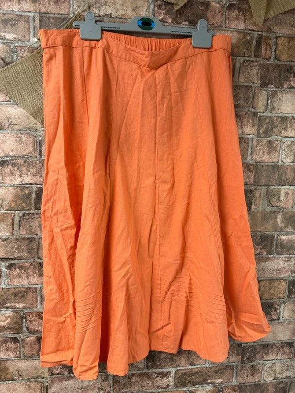 Damart Coral Midi Skirt - Size 20