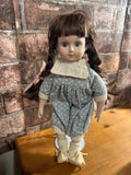 Vintage China Doll on Stand