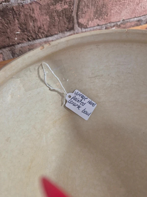 Vintage hand painted ceramic bowl