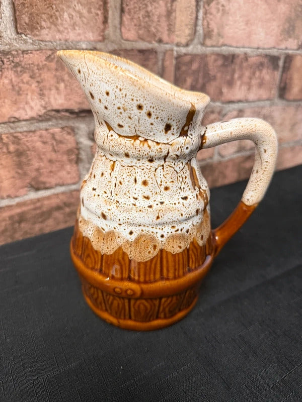 French Stoneware Drip Glaze Jug