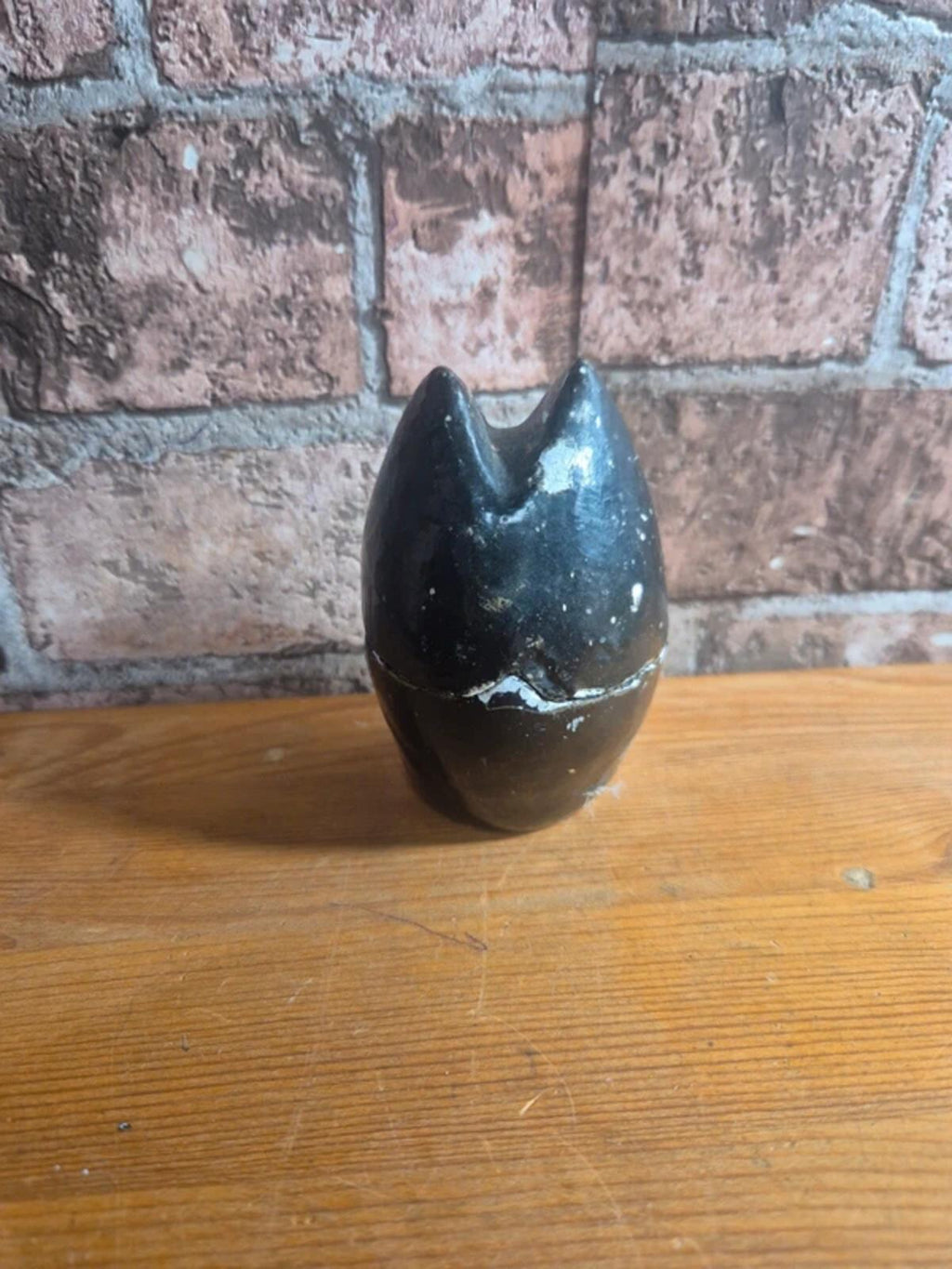 Vintage papermache cat trinket box