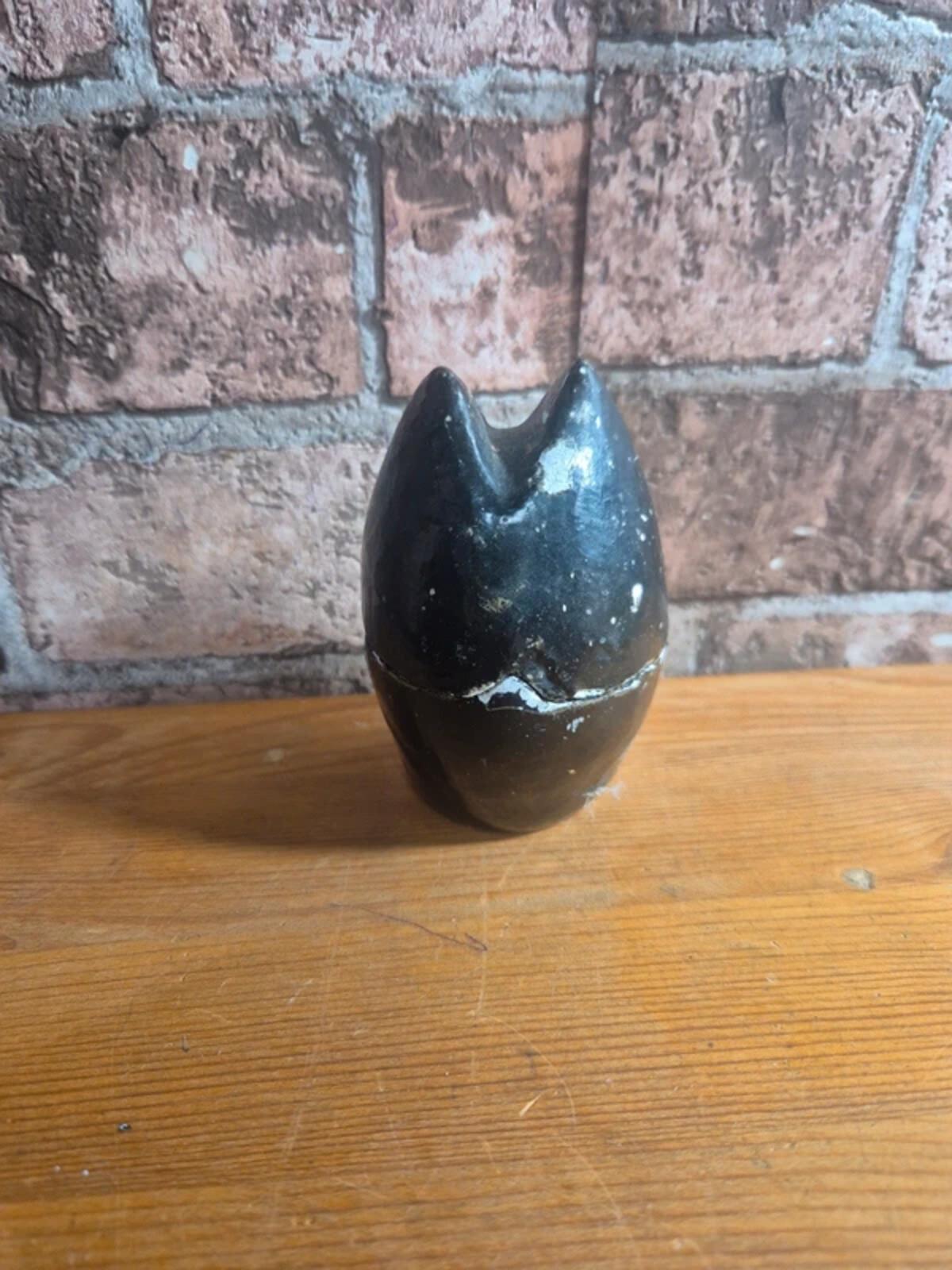 Vintage papermache cat trinket box