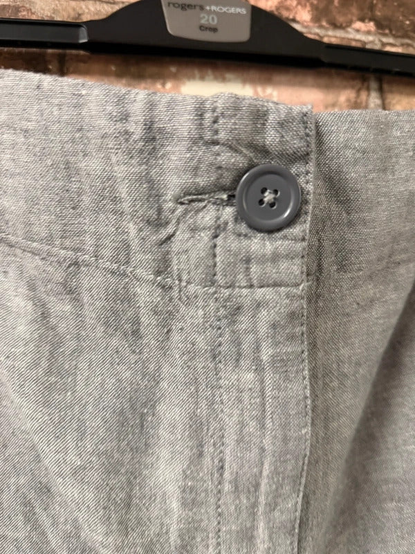 Cotton Traders Grey Midi Skirt - Size 26