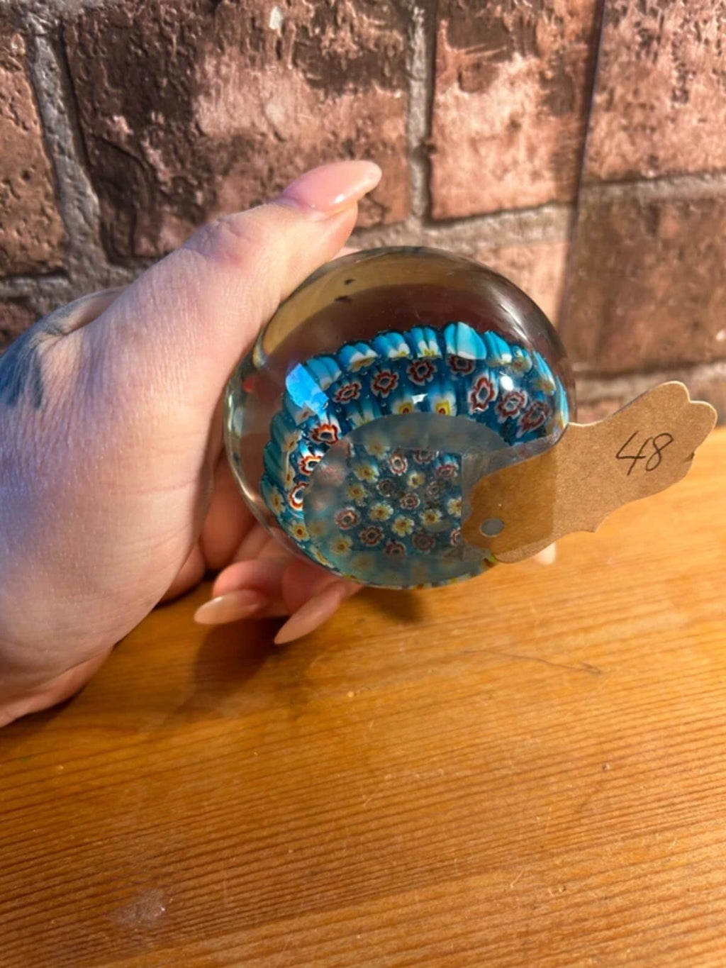 Millefion Glass Paperweight