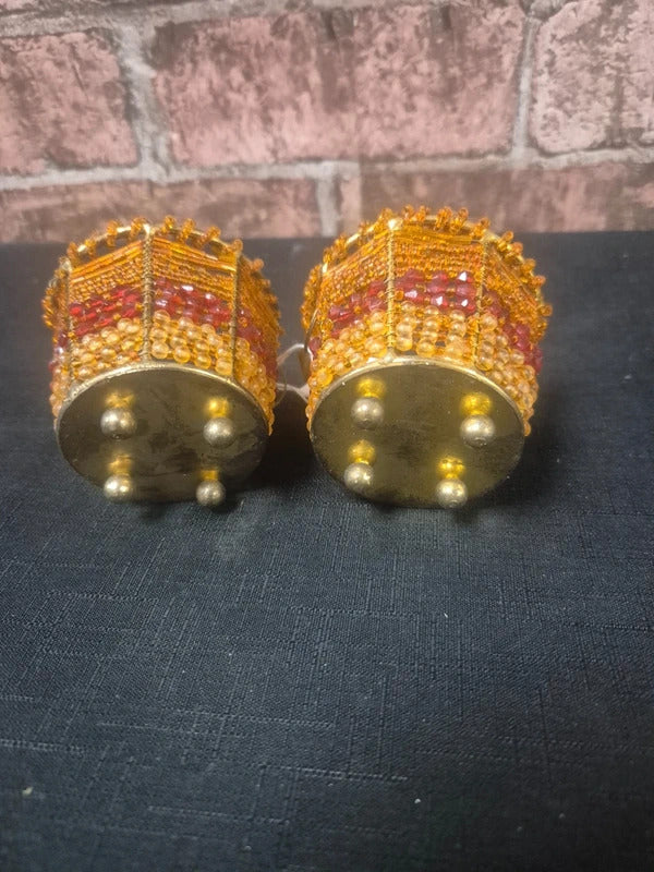 Beaded tea light holders