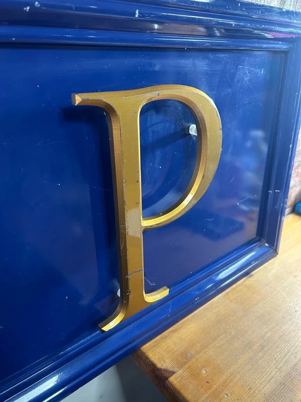 Vintage Style Wooden Custom "P" Sign