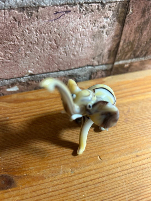 Vintage Glass Art Elephant Ornament