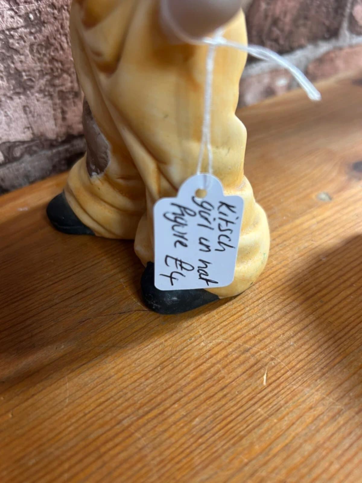 Kitsch Child in Rag Ceramic Figure
