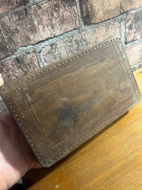 Vintage Carved Wooden Indian Jewellery Box