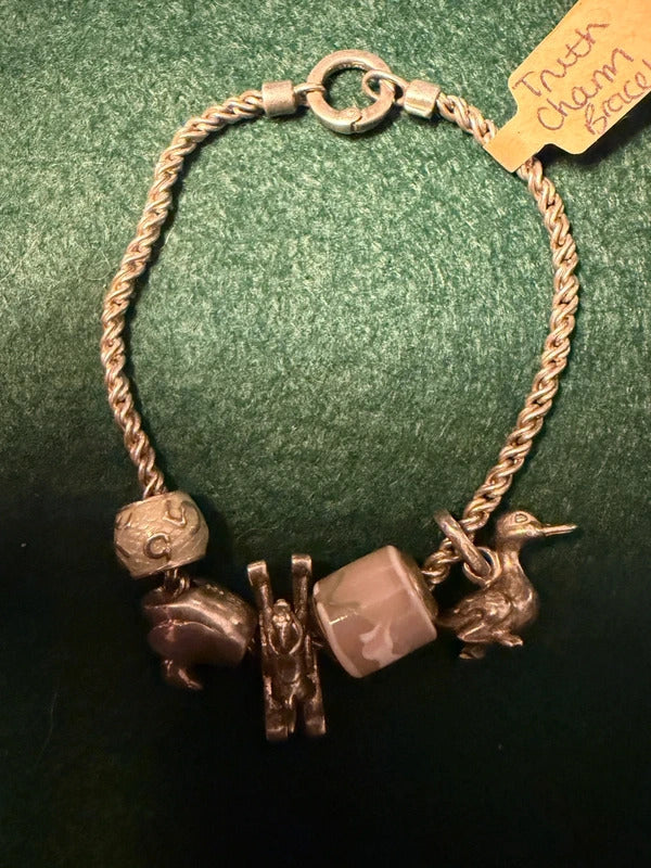 Sterling Silver Truth Charm Bracelet with Charms - 21g