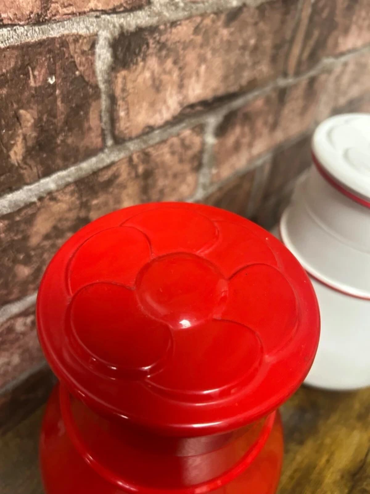 Pair of 1970's Verrerie Du Gier Pop Art Glass Jars
