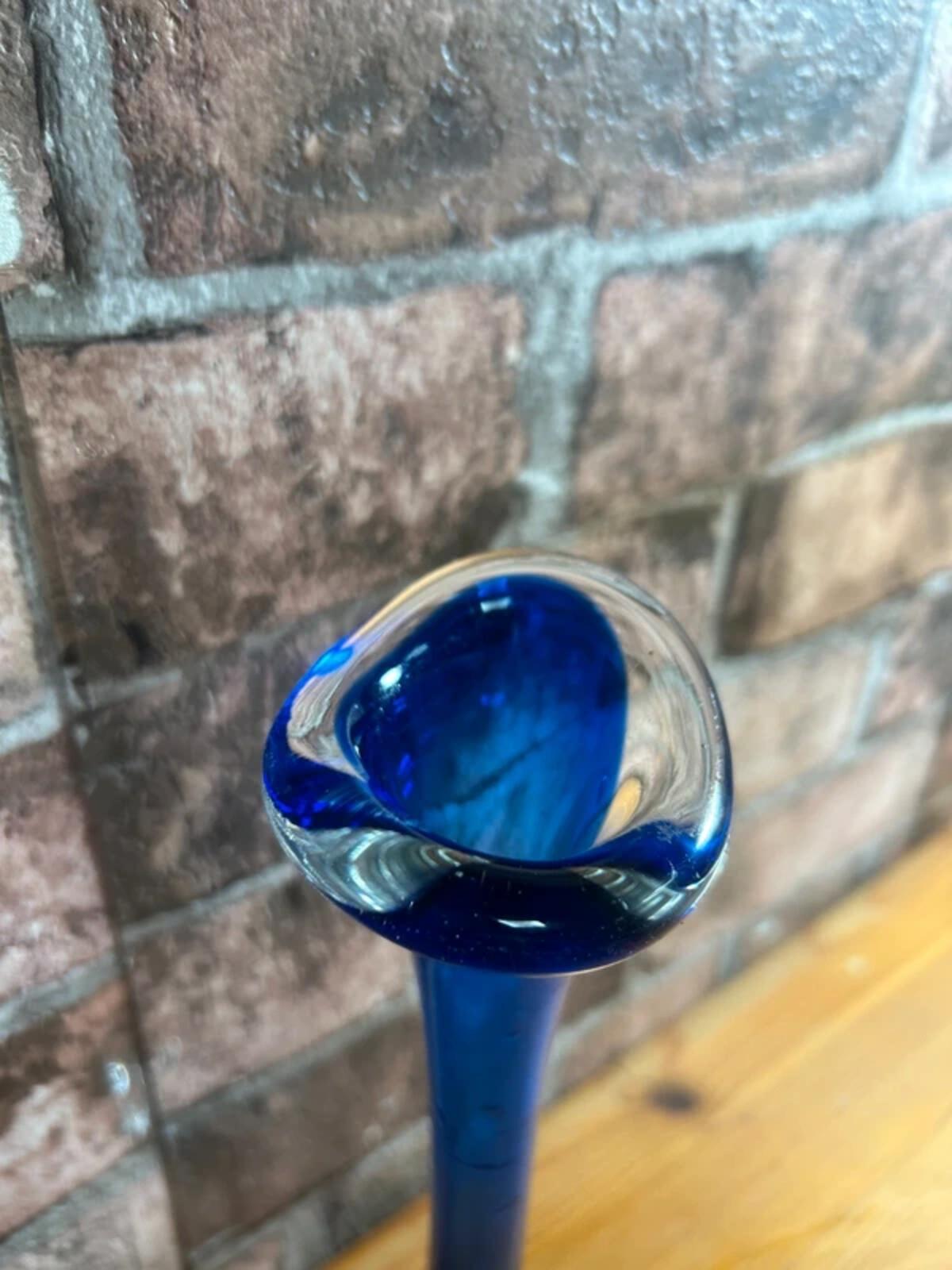 Swedish Blue Cobalt Glass Vase