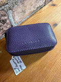 Laurige Purple Leather Travel Jewellery Case