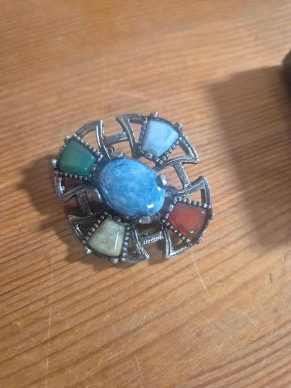 Celtic gem brooch